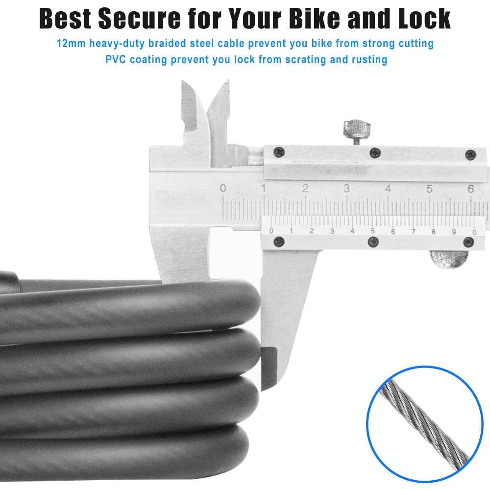 Faltbares Elektroroller-Schloss für Xiaomi M365 Pro 1S Pro2 Sicherheit, Diebstahlsicherung, Fahrradschloss, E-Scooter-Kettenschloss-Zubehör