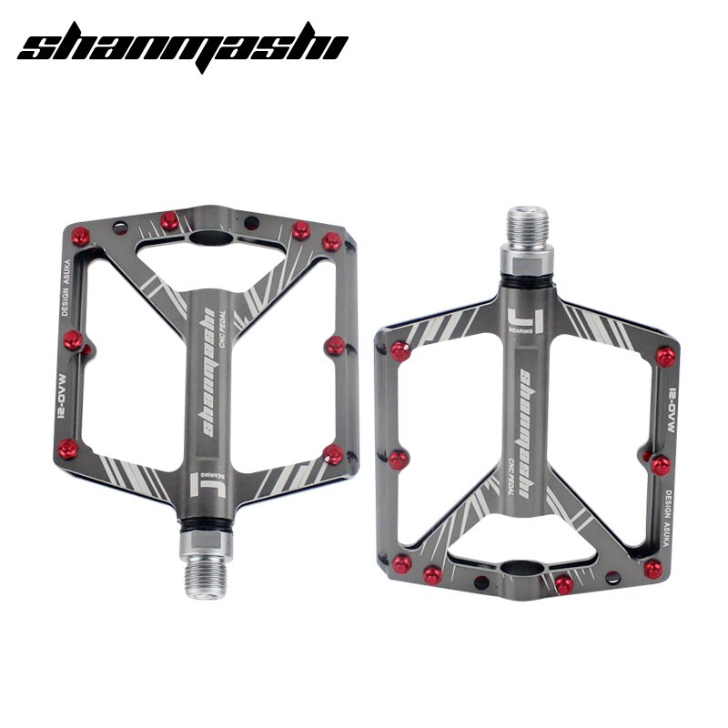 SMS S1 Fahrrad Pedale 8 Lagerbier Breite Nicht-Unterhose Luftfahrt Aluminium Legierung Fahrrad Pedal Ultra-dünne MTB Pedal Mit Fesseln: Titan