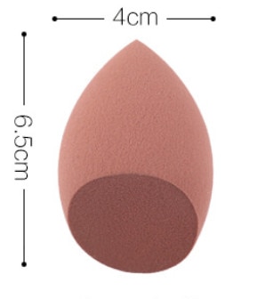 Puff cosmético en polvo para mujer, base de maquillaje esponja, belleza para maquillaje, herramientas y accesorios, forma de gota de agua, 1 ud.: Brown-QM