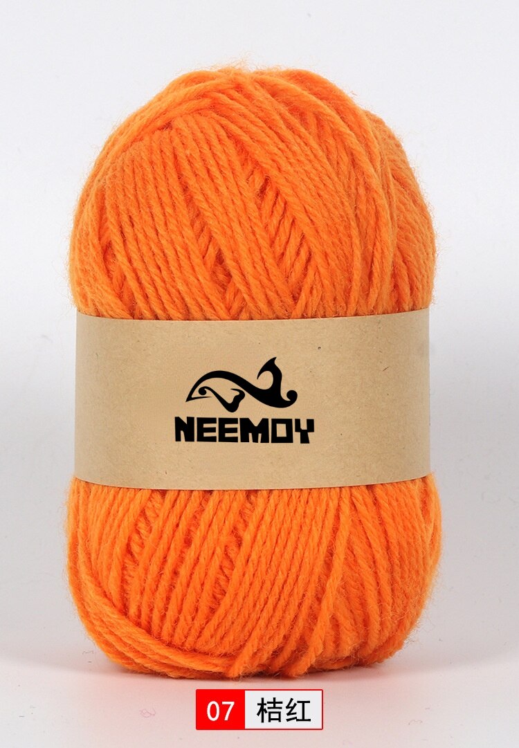 Hilo acrílico de algodón para tejer, hilo de lana para ganchillo, bufanda de bebé, tejido artesanal colorido, hilo hecho a mano para suéter DIY: 07