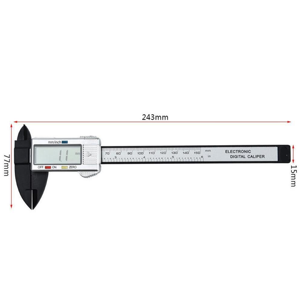 High precision electronic digital display Vernier caliper ruler inner measuring outer diameter 0-150mm plastic gauge tool G7E5