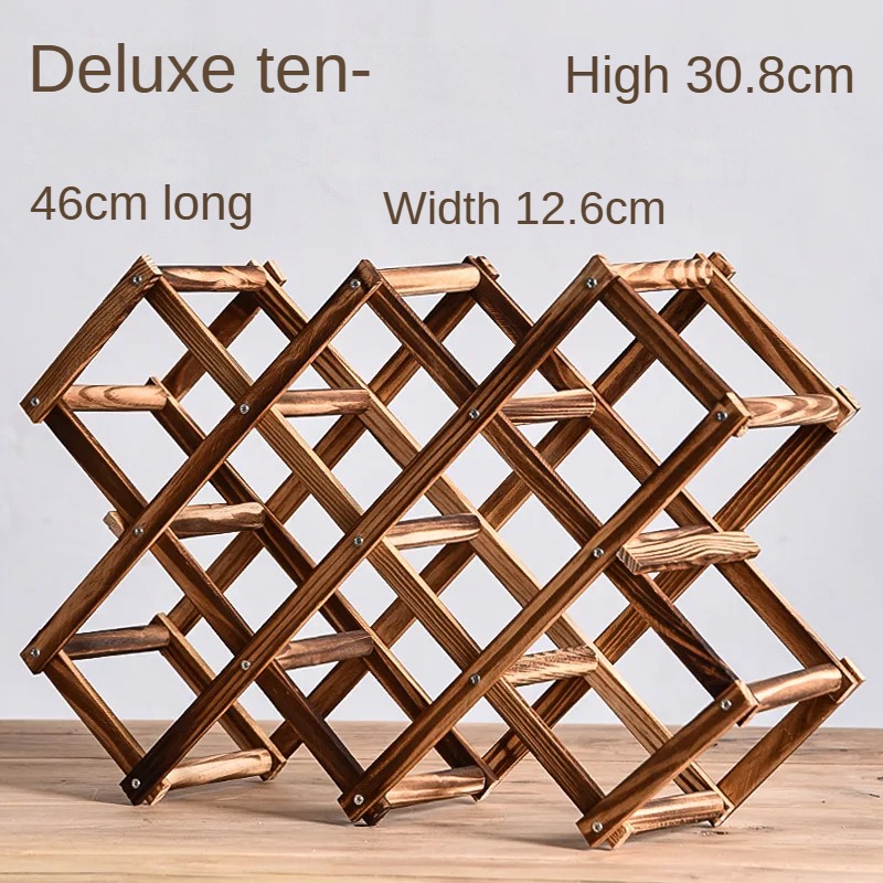 Stackable Wine Storage Shelves 3, 5, 6, 10 Bottles Wooden Wine Shelves Home Bar Utensils Wine Cabinets Bar Tools: black
