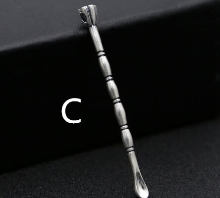 S990 Foot Silver Accessories Fine Silver Ear Pick Lotus Xiangyun Personal Nursing Care Ear Spatula Pendant: C