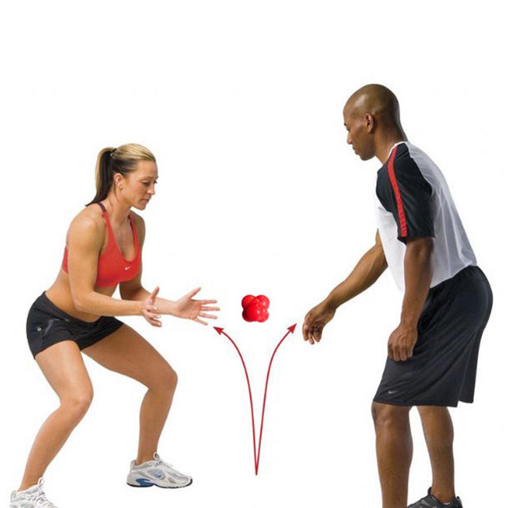 Silicone hexagon ball Speed and agility fitness Highly difficult physical training reaction ball sensitive fitness workout