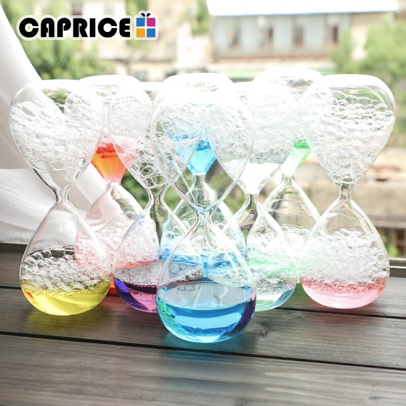 Vloeibare Druppel Zandloper Art Decoratieve Zandloper Sablier Liquide Bubble Woondecoratie Accessoires Ornamenten Thuis SL-QP