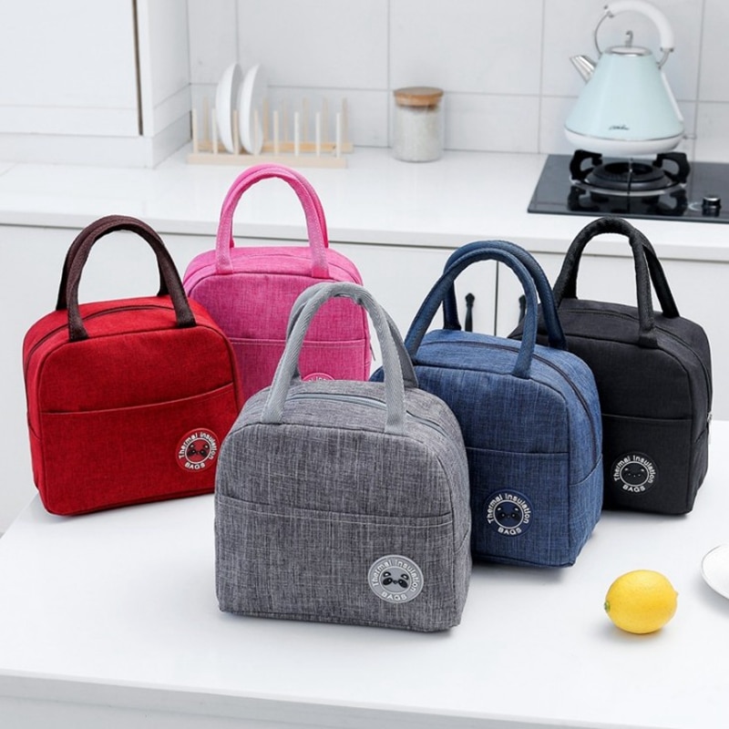 Sacs à déjeuner frais pour femmes enfants fille étanche Portable fermeture éclair thermique Oxford sac isotherme pratique boîte à déjeuner fourre-tout alimentaire BBQ sac