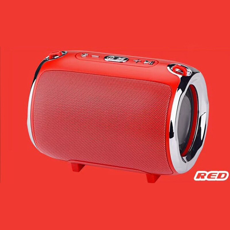 S518 muziek mini subwoofer plug-in card draadloze bluetooth speaker met radio functie: Rood