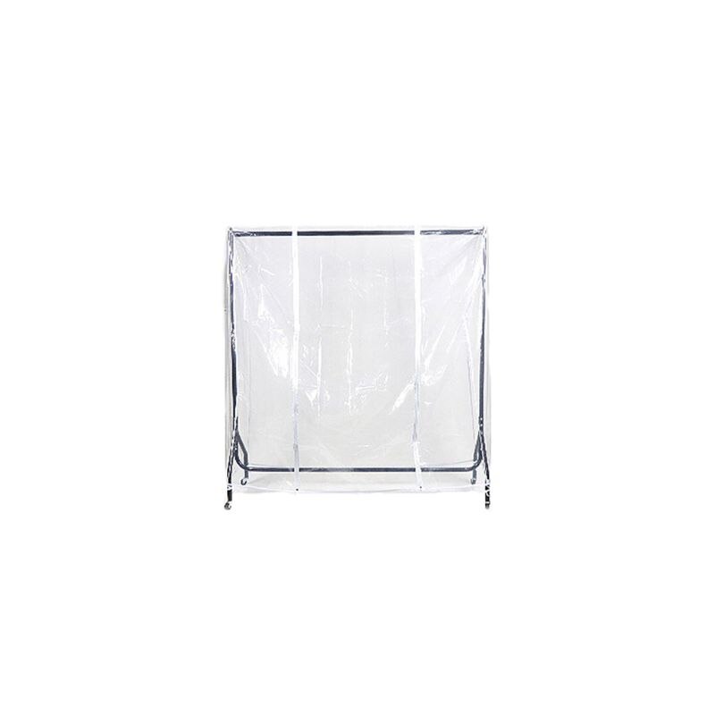 Porte-vêtements transparent, étanche à l'eau et à la poussière, fermeture éclair, présentoir de rangement pour vêtements, sac de protection suspendu, costume, manteau: L