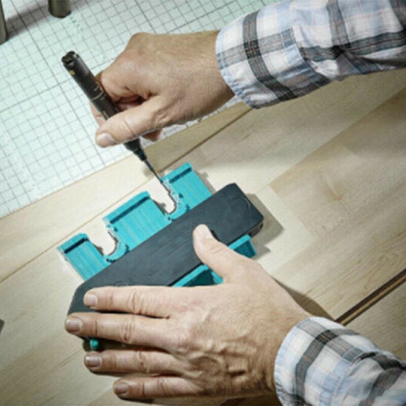 Self -locking Shape Template Curvature Scale Ruler Contour Gauge Laminate Carpet Wood Tile Profile with magnetic