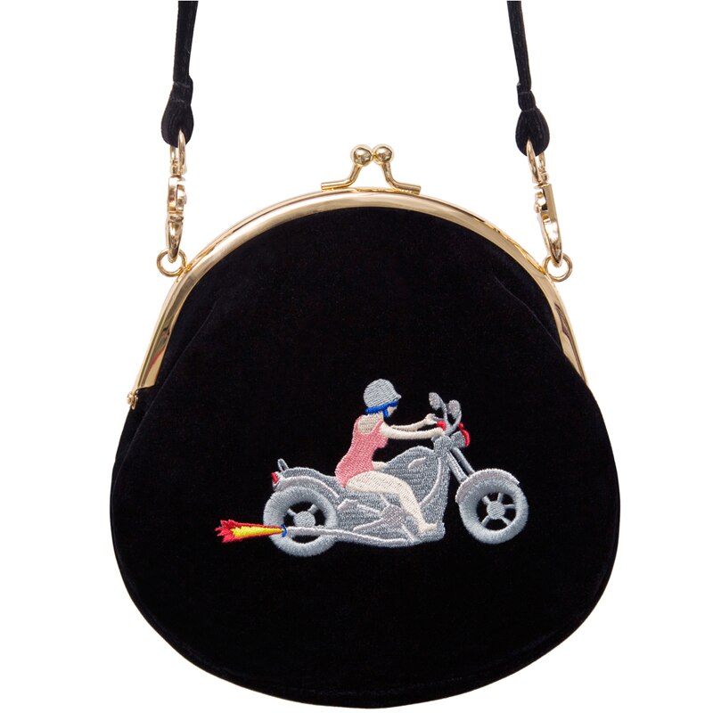 Yizi store crossbody-väskan litterär broderi sammet enkel mobiltelefon axelväskor tjejväska