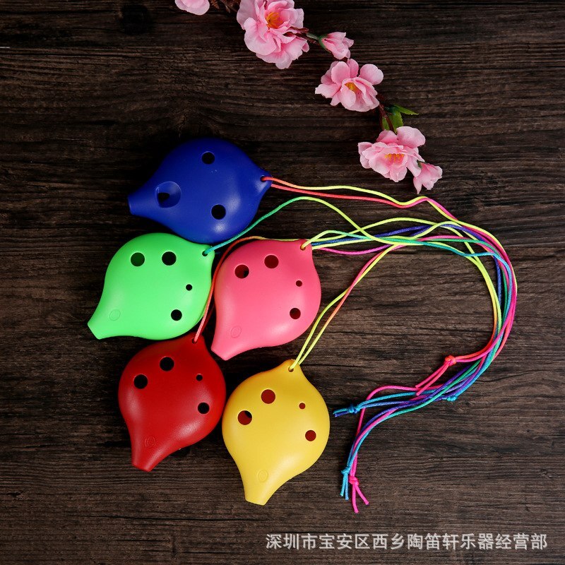 Plastic ocarina alto C 6 hole ocarina student beginner instrument The school shop ocarina Teaching promote the flute