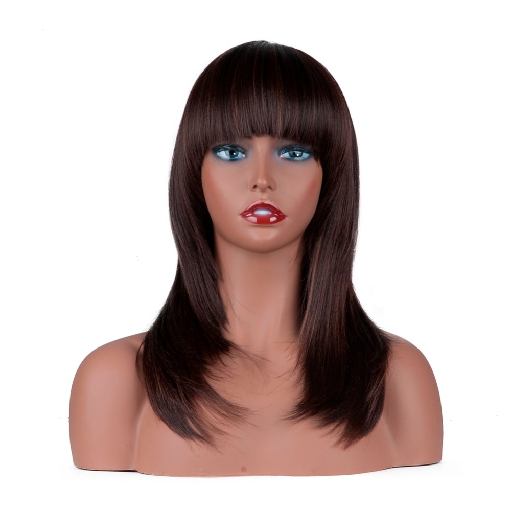 Women Girls Short Bob Silky Straight Wig Costume Party Synthetic Hair Lace Front Wigs