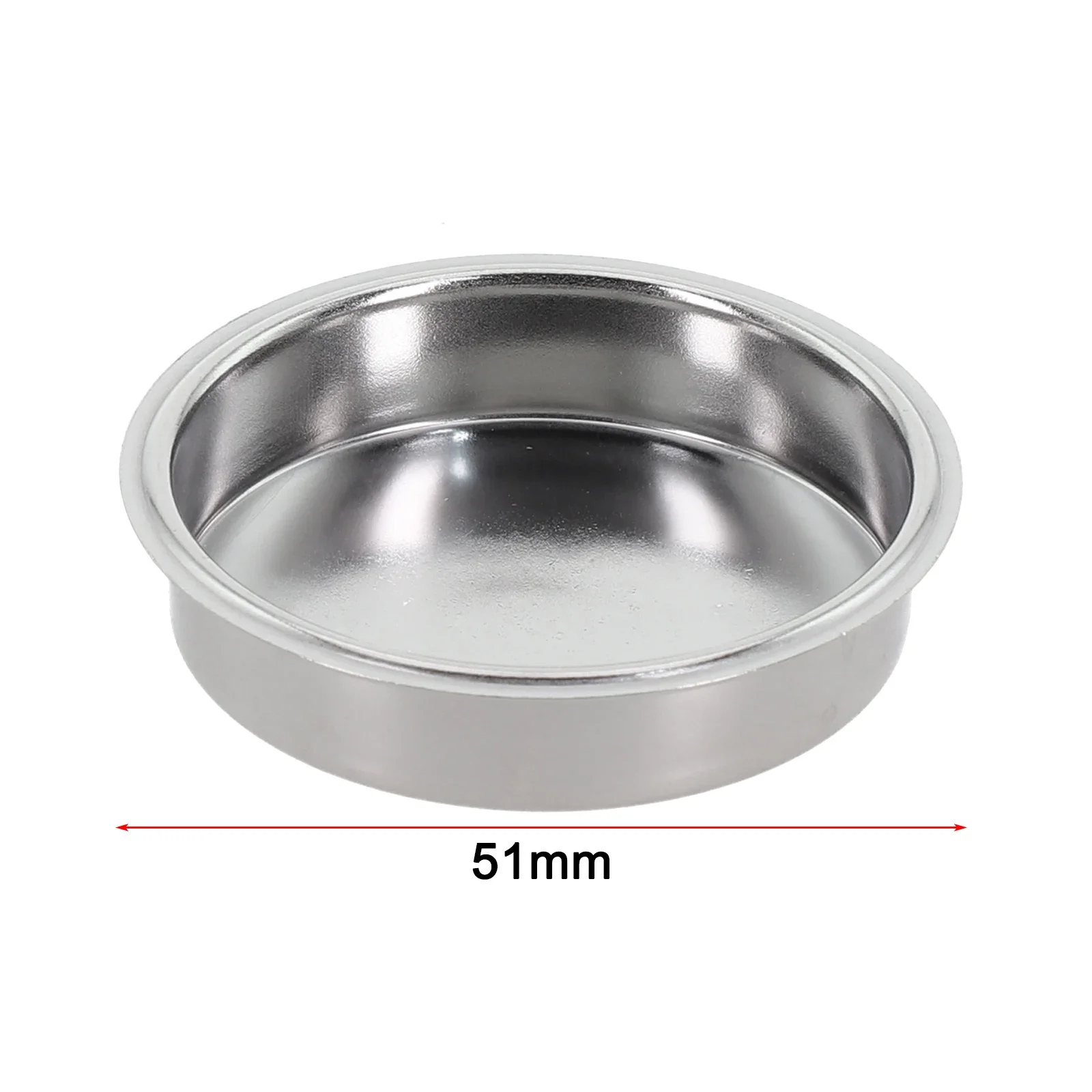 1 Stück Kaffee-Blindfilterkorb 51 58 mm Edelstahl-Filterbecher ohne Druck zum Rückspülen in halbautomatischer Kaffeemaschine