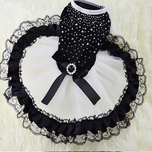 KIMHOME Hund Kleider Für Kleine Hunde Baumwolle Spitze Stoff schwarz Niedliche Prinzessin Hund Kleid Hund Halloween-kostüm Haustier Kleidung XS-XL: S 1.5-2.5kg