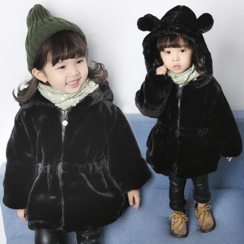 Børn drenge piger vinter afslappet uldfrakker børnetøj langærmet solid fløjl outwears  c121