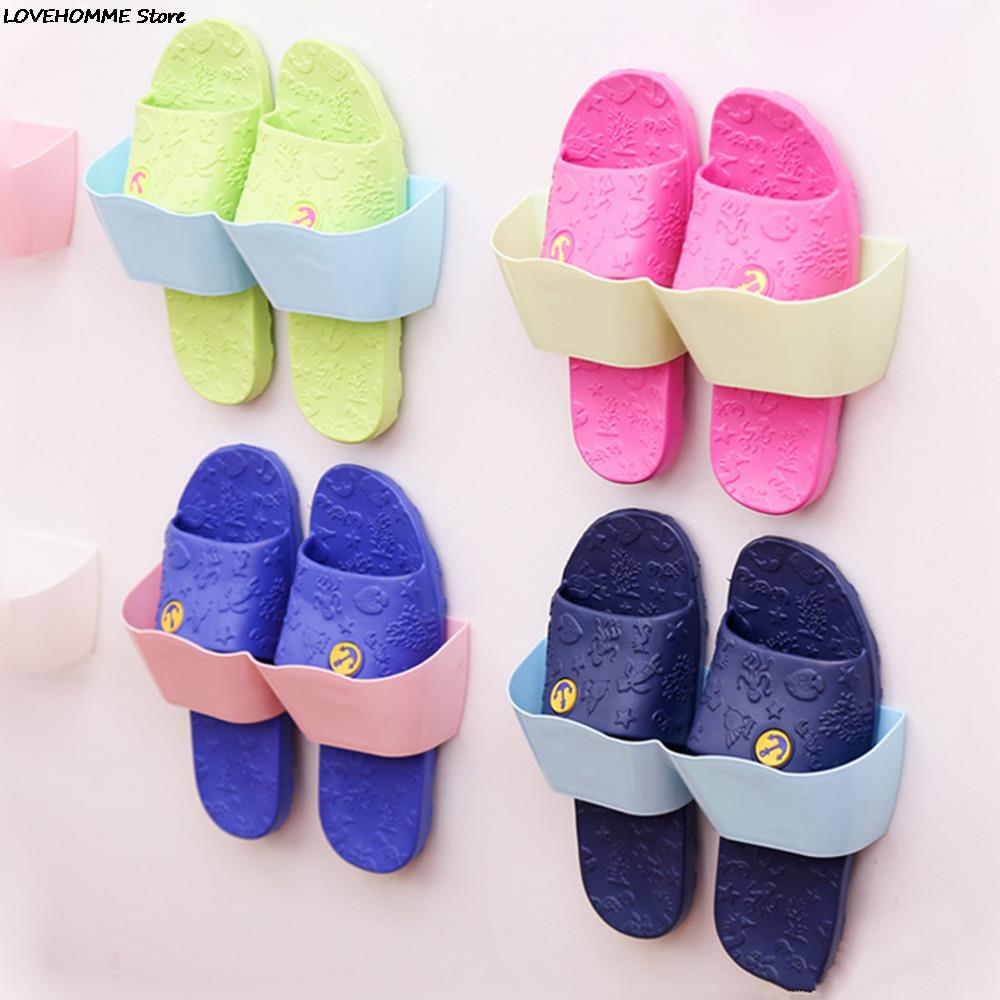 1pc Living Room Bathroom Multipurpose Wall-mounted Storage Shelf Shoe Rack Vertical Storage Rack Storage Holder Wall shelf