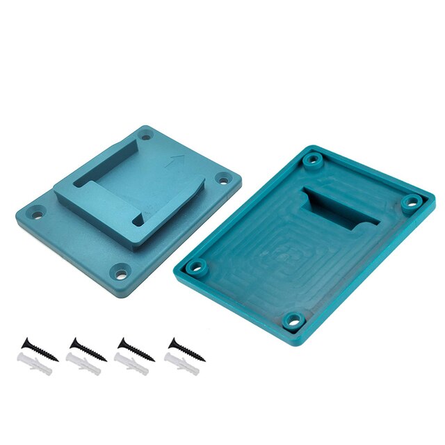 For Makita 18V Battery Storage Holder Power Tool Battery Wall Mount Bracket Cordless Drill Battery Holder Electric Tool: Blue