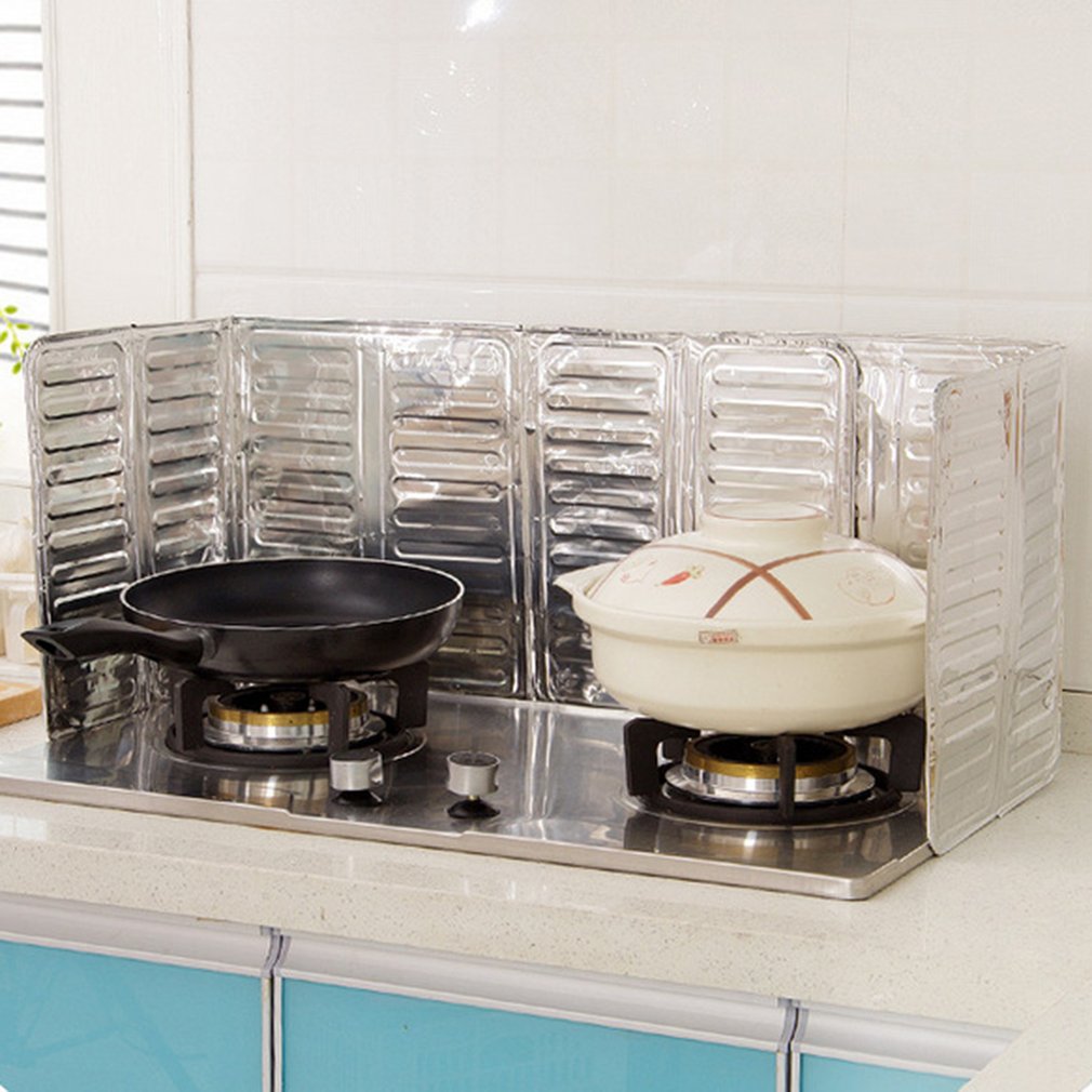 Køkken madlavning friture olie sprøjt beskyttelse gaskomfur olie fjernelse rustplade køkkenvagt komfur sprøjteplade stegepande dele