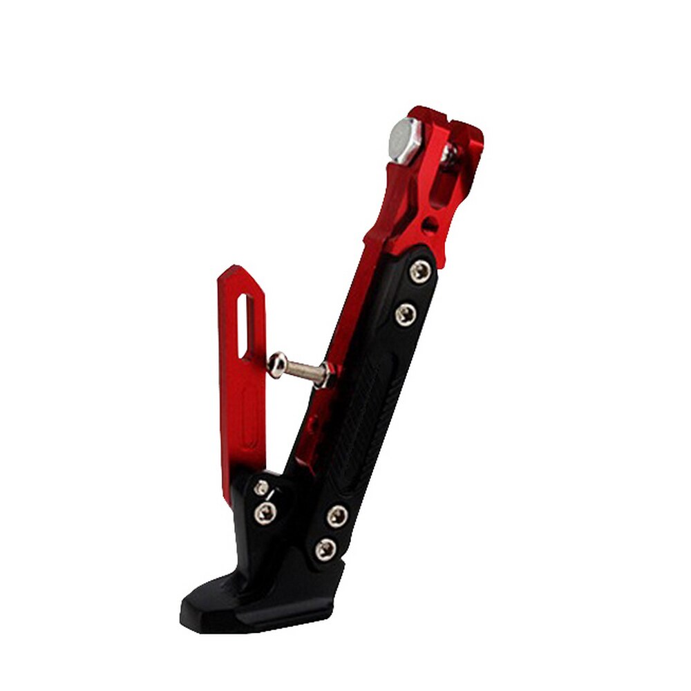 1Pcs Motorcycle Stand Adjustable Foot Side Support Parking Stand for Electric Motorcycle Parking Foot Side Support Stand Tools: Red