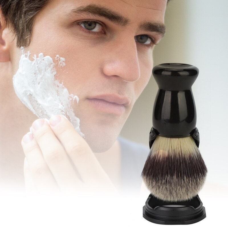 Men's Shaving Brush Set Black Acrylic Shaving Brush Holder Support Men's Shaving Brush Beard Brush Shaving Tool