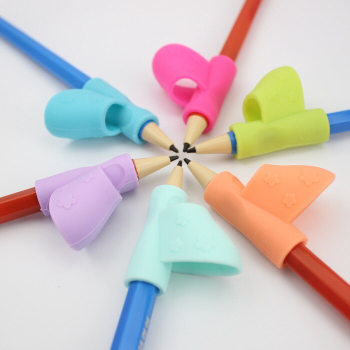 Pencil Grips Children Pen Writing Aid Handle Right Hand Write Helper Posture Correction Preschoolers Kids Pencil Learning Tool