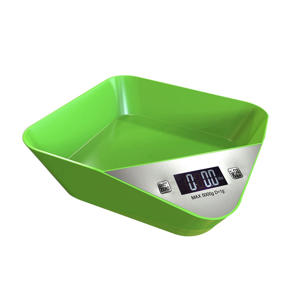 Balance électronique intégrée de haute précision, 5kg, pour la cuisson des aliments: green