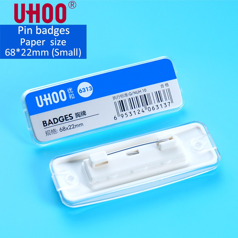 4 unidades/lote UHOO, insignia de Pin rectangular de ABS resistente al agua, etiqueta de precio, etiqueta de nombre, placa de nombre de trabajo para banco, Hotel, escuela, trabajo: 6313