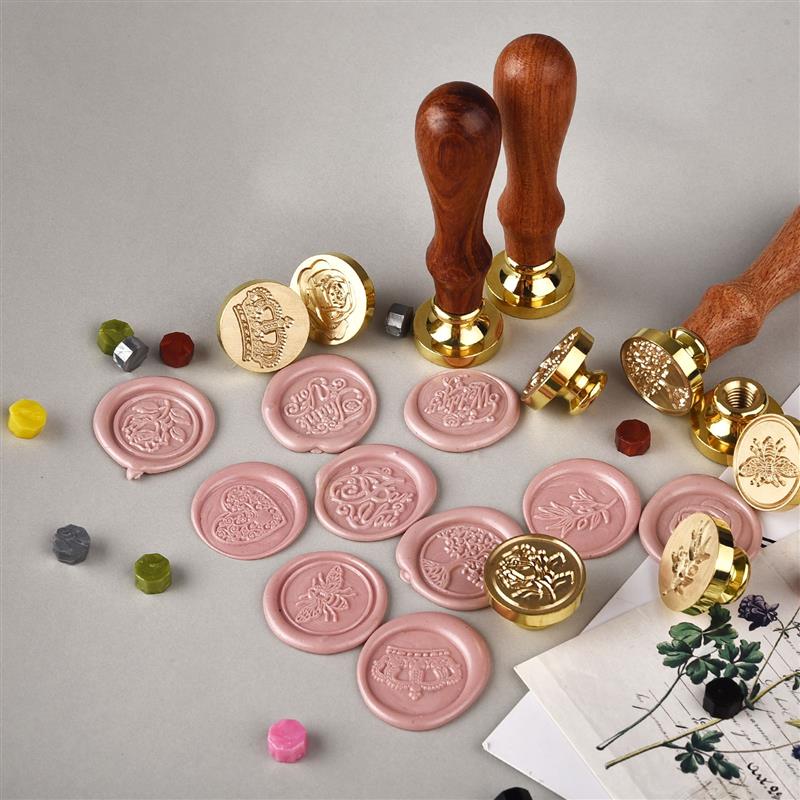 Træ mønster voks segl frimærker retro tillykke med fødselsdagen antik træ forsegling scrapbooking sollos stempel håndværk bryllup dekorative