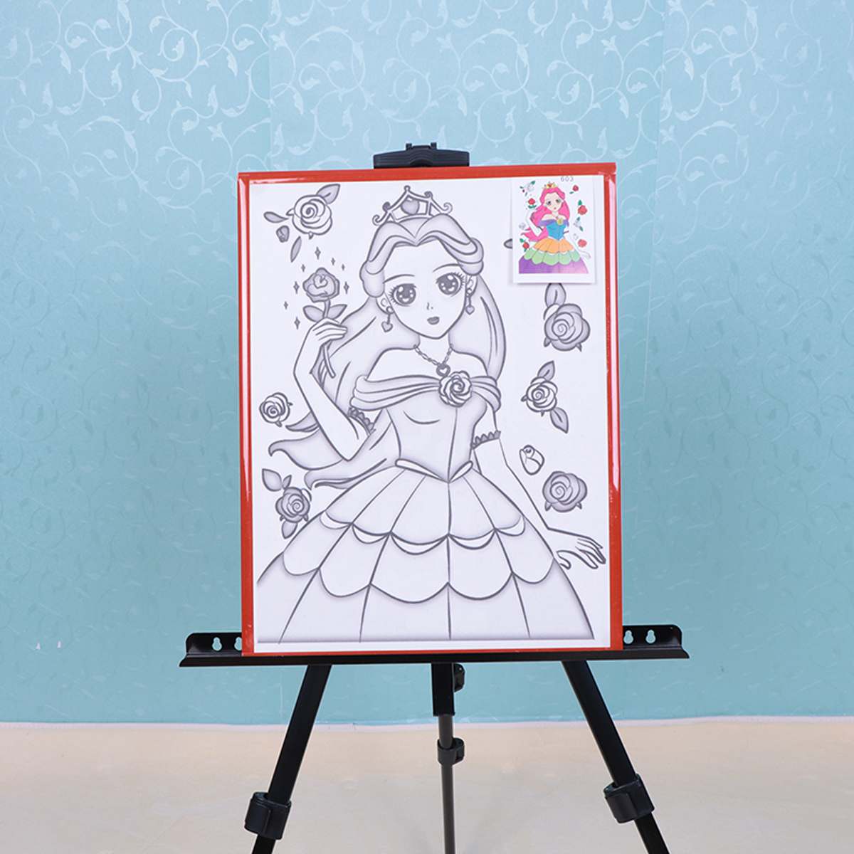 KICUTE Portable Adjustable Metal Sketch Easel Stand Foldable Travel Easel Aluminum Alloy Easel Sketch Drawing Artist Art Supplie