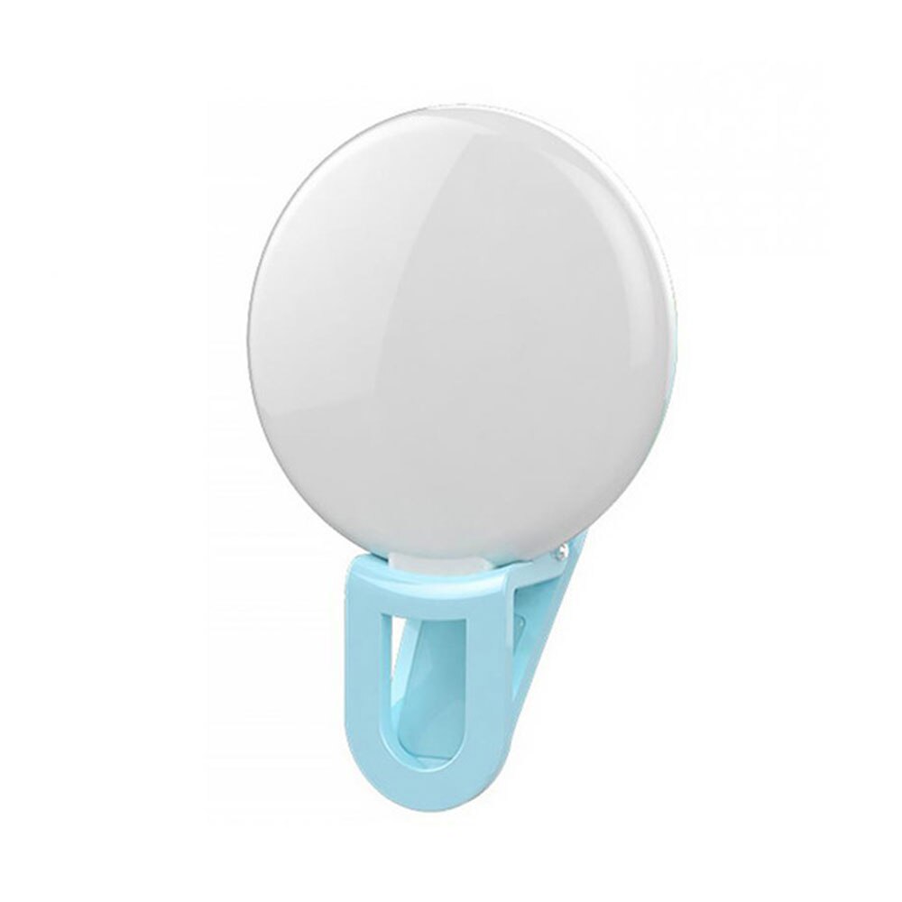 Portable Selfie Flash Clip LED sur téléphone Portable Selfie lumière pour la nuit maquillage caméra remplir amélioration remplissage lumière retardateur lampe: Bleu
