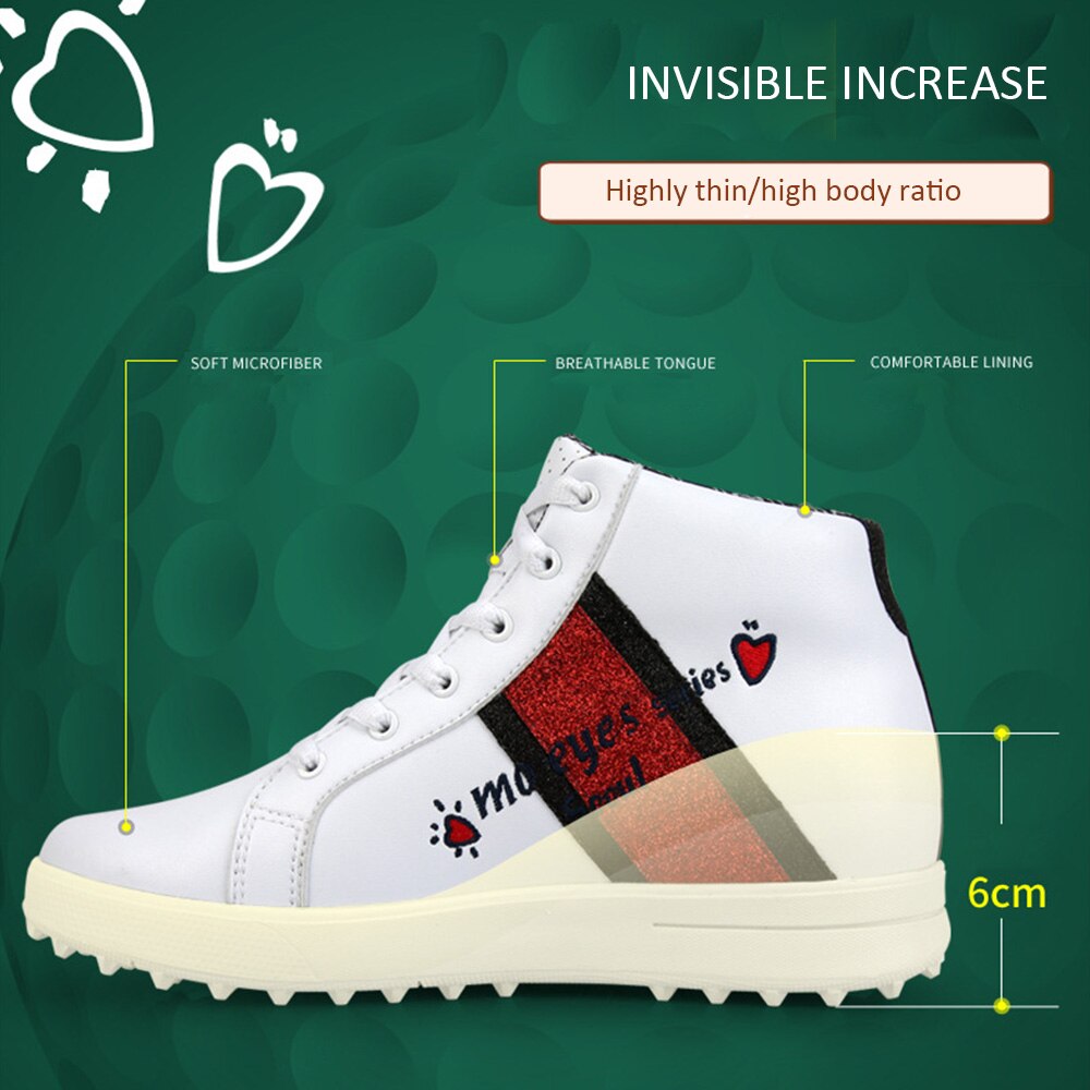 PGM Golf Shoes Women's High Upper Inside Height Increasing Shoes Waterproof Shoes Breathable Ladies Golf Shoes Item