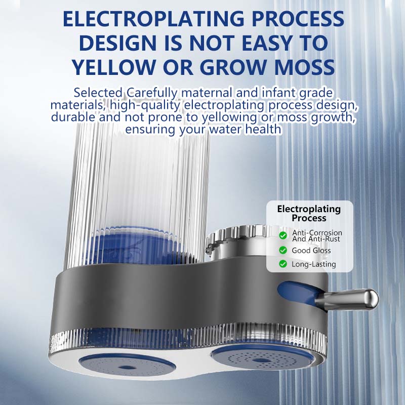 Faucet Water Purifier with Adapter Faucet Tap Water Purifier Physical Filtering for Home Kitchen Removable Washable Filter