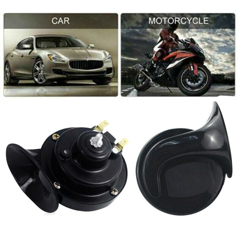 12V Durable Easy Installation Motorcycle Horn Motorcycle Modified Vehicle Snail Horn High Sound Power-Assisted Electric