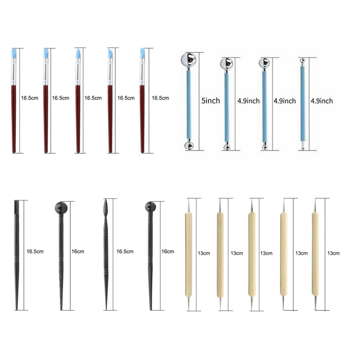 61PCS Ceramic Clay Tools Set Polymer Clay Tools Pottery Tools Set Wooden Pottery Sculpting Clay Cleaning Tool Set tool sculpture