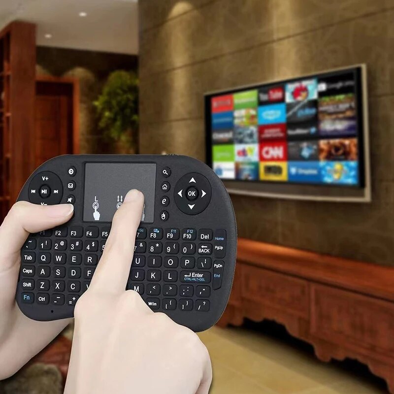 I8 Wireless Keyboard 2.4GHz Mini English Russian Touchpad Keyboard Aerial Mouse Remote Control Laptop TV Box Projector