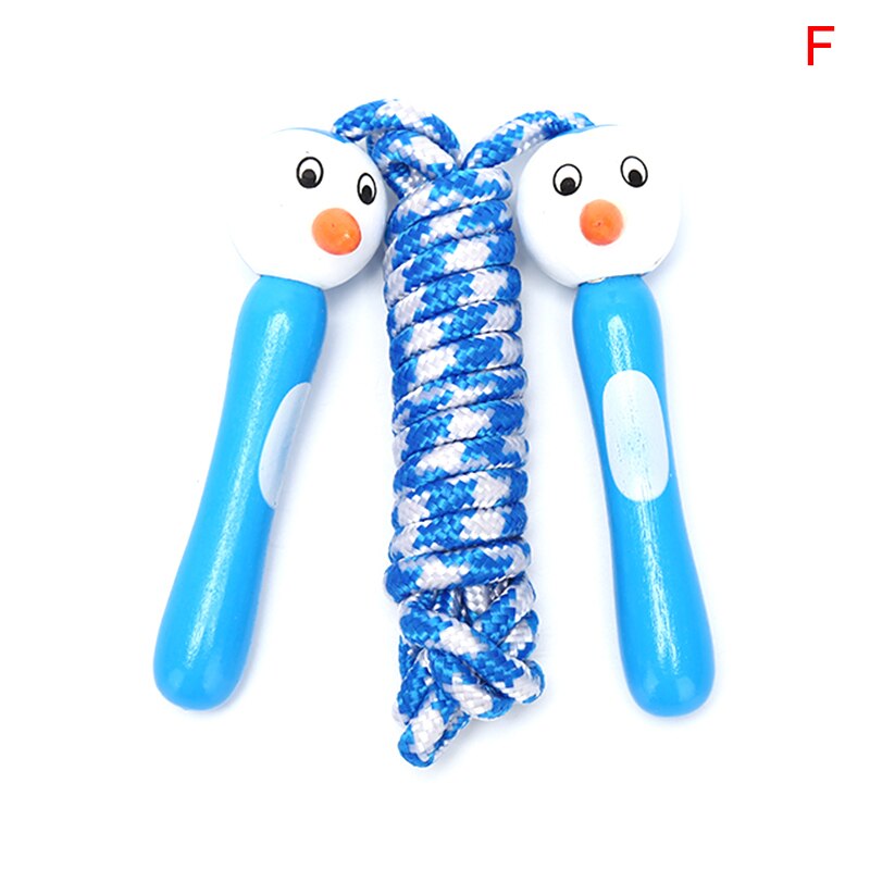 Animals Rope 1.98M/2.18M Lovely Cartoon Wood Handle Kids Children Skipping Jump Rope Sport Exercise Tool: F