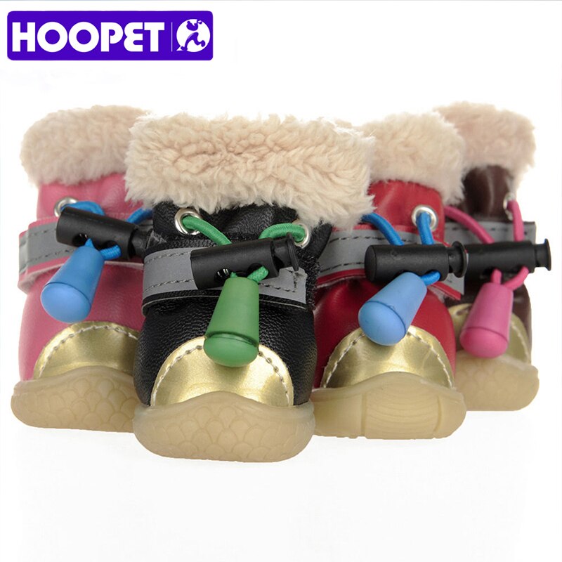 Hoopet Huisdier Laarzen Dog Schoenen Puppy Winter Warm Katoen Laarzen Vier Kleuren Dog Schoenen Warm