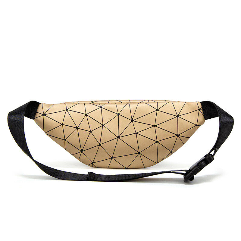 Women's Waist Bag PU Leather Waterproof Hip Hop Fanny Pack Outdoor Purse Belt Bag