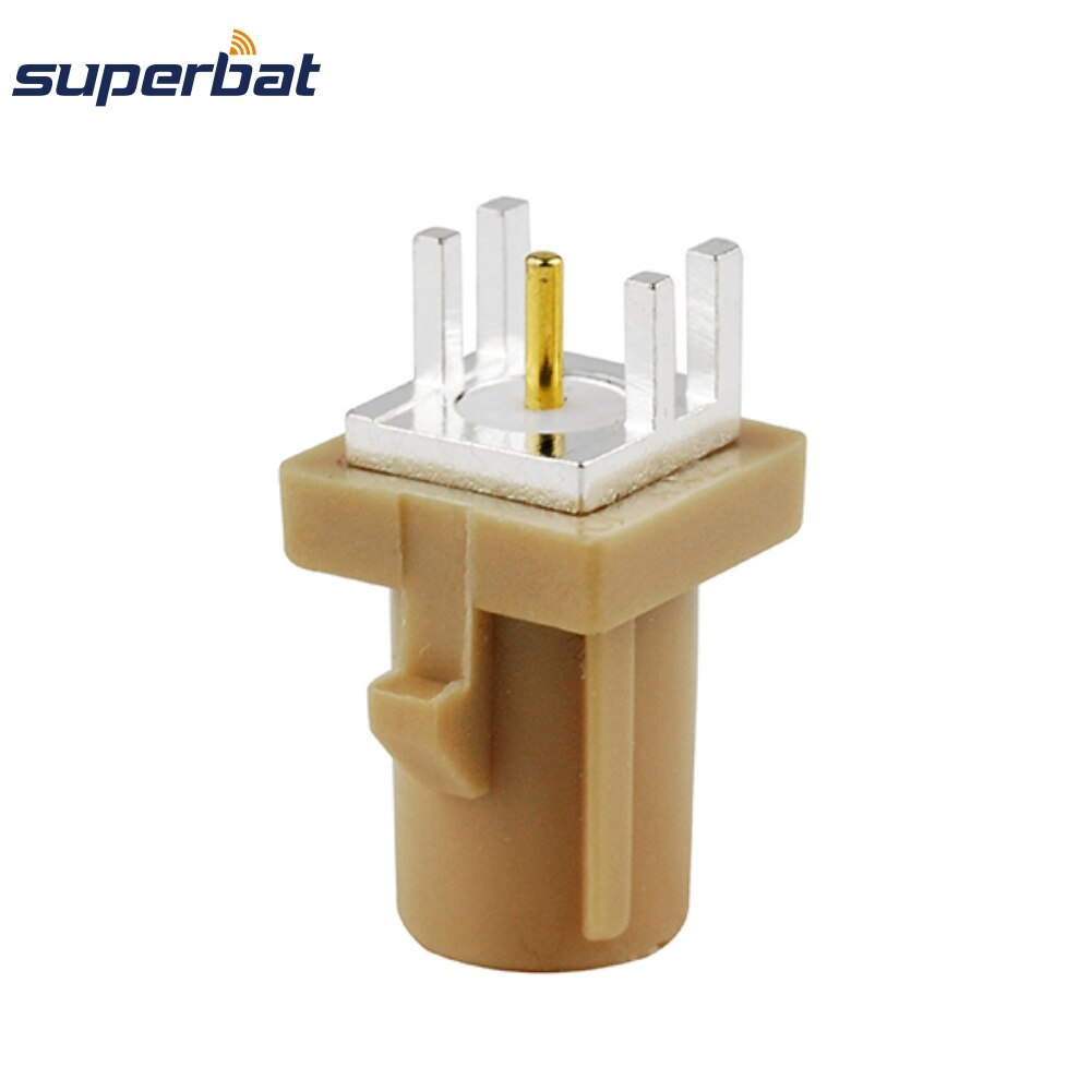 Superbat fakra bege smb montagem pcb plug masculino final lançamento bluetooth rf conector coaxial