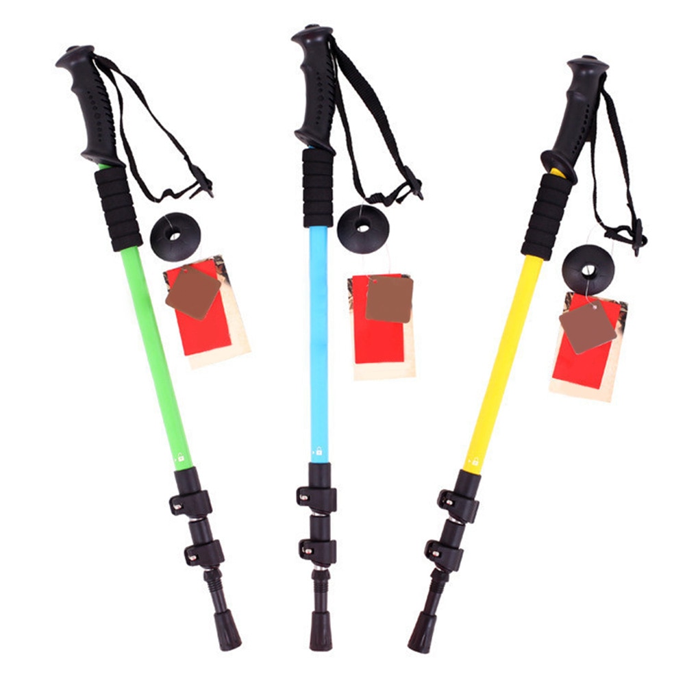 MrY Trekking Pole Walking Stick Walk Cane Aluminum Ski Camping Telescopic Baton Hiking Stick Outdoor Camping Equipment