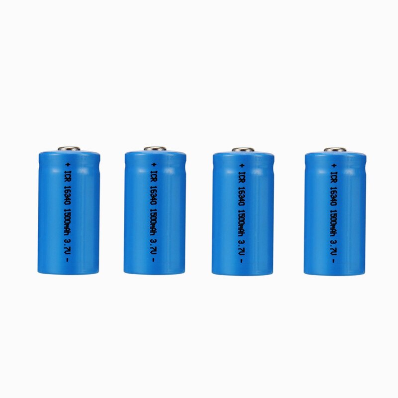 20Pcs 1500mAh Rechargeable 3.7V Li-ion 16340 Batteries CR123A Battery LED Flashlight Travel Wall Charger For 16340 CR123A: 4battery