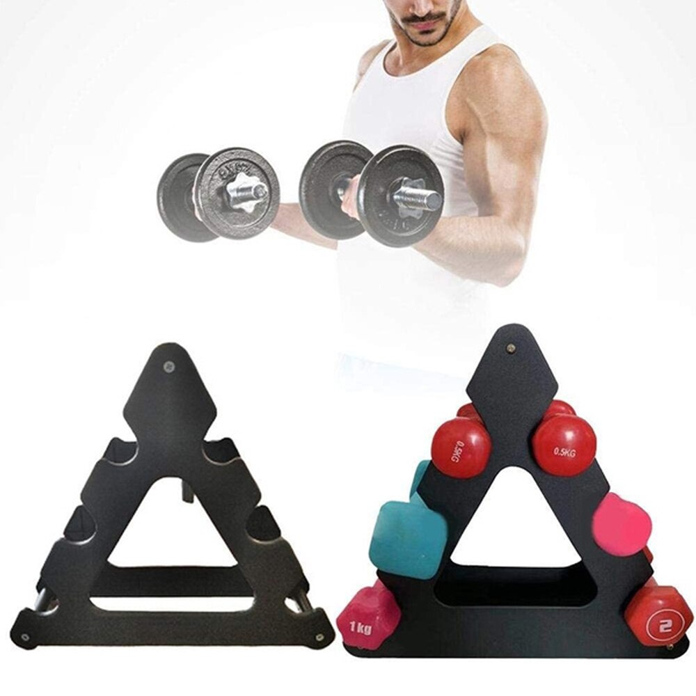 3-Tier Weight Lifting Rack Stands Dumbbell Weightlifting Holder Dumbbell Floor Bracket Home Exercise Accessories