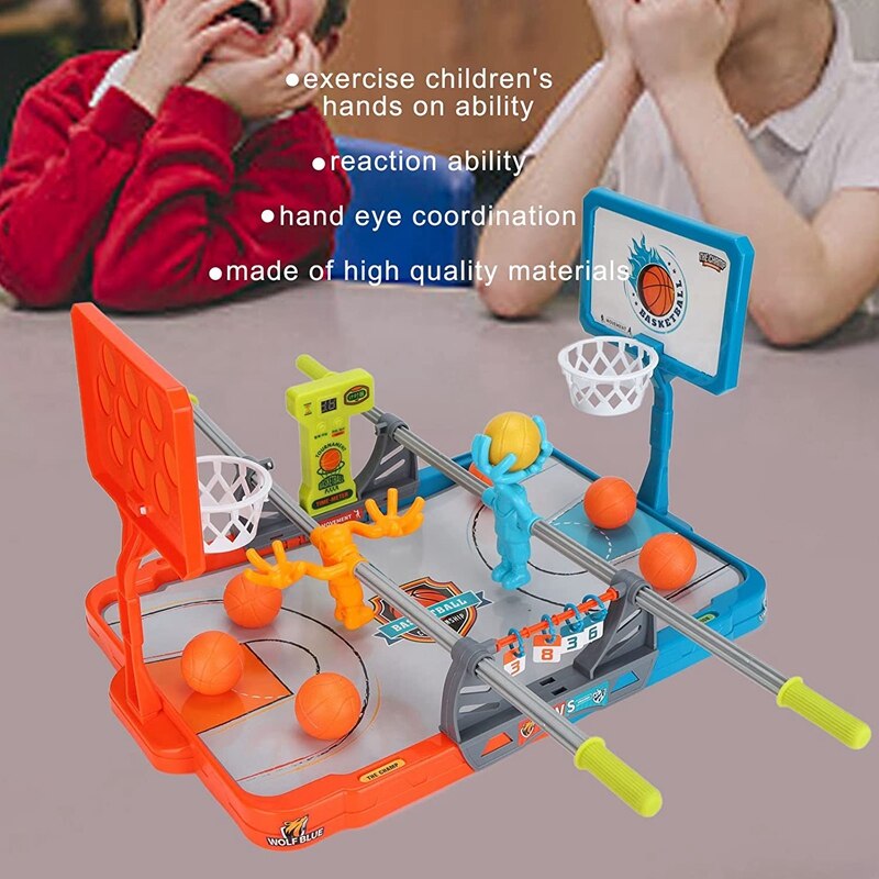 Basketball-Spiel Spielzeug 2 Spieler Kompakte Schreibtisch Spielzeug Schreibtisch Tisch Basketball Spiele einstellen Beste Idee für Jungen und Mädchen