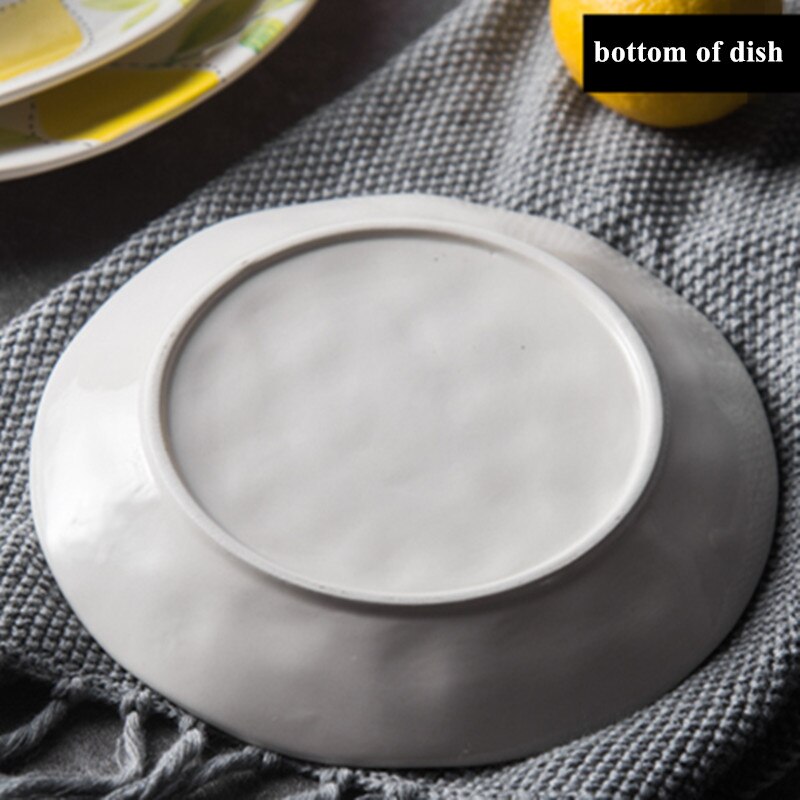Lemon Pattern Dishes Dishes And Plates Sets Dinner Plates Steak Dish Bone China West Plate Dishes