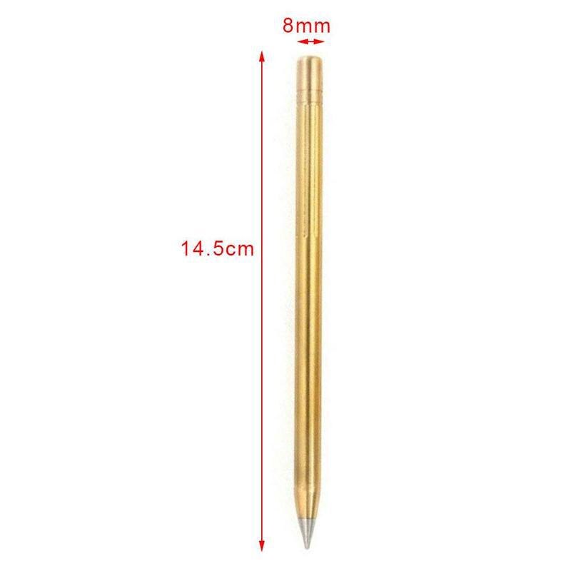 Retro Pure Brass Inkless Metal Pencil High-grade Pure Copper Pencil Business Office Signature Pencil Stationery: Default Title