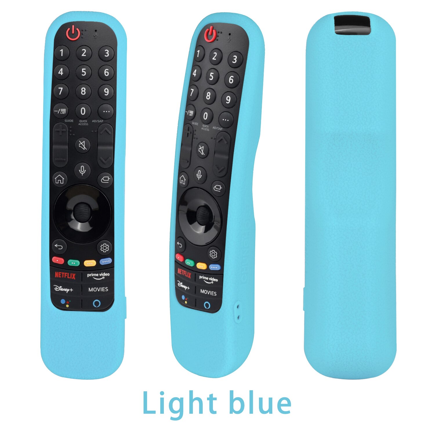 Silicone Protective Remote Control Covers For LG Smart TV AN-MR21 AN-MR21GC For LG OLED TV Magic Remote AN MR21GA Remote Case: Light Blue