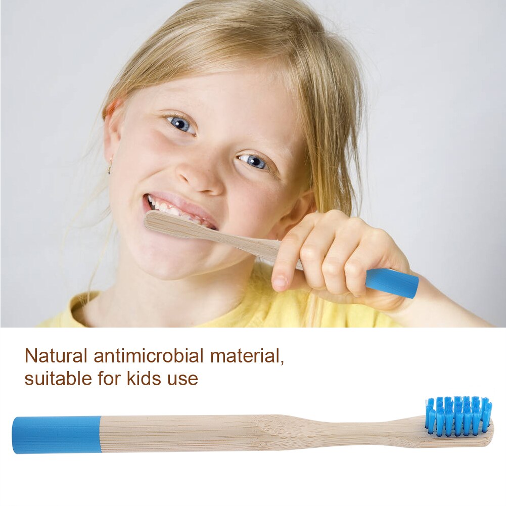 Crianças escova de dentes de bambu 1 pc crianças macio cabelo de madeira escova de dentes natural bambu lidar com cuidado oral eco amigável escova de dentes