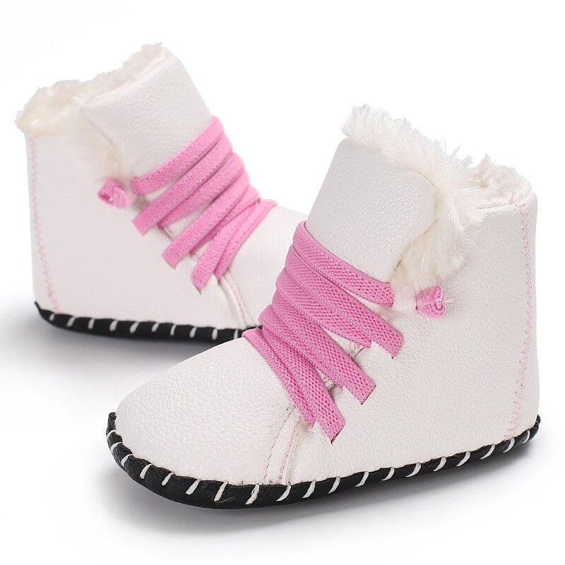 Imcute Nuovo Del bambino Della Ragazza del Ragazzo Stivali Da Neve Scarpe per L'inverno Mezza Stivali Infantili per Bambini Nuovo Fondo Morbido: bianca / 0-6 mesi
