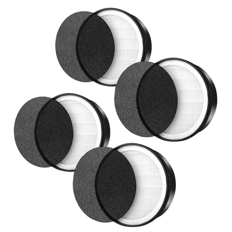 4 Pack Filter Compatible for Levoit LV-H132 LV-H132-RF Air Purifier, True HEPA and Activated Carbon Filter Set: Default Title