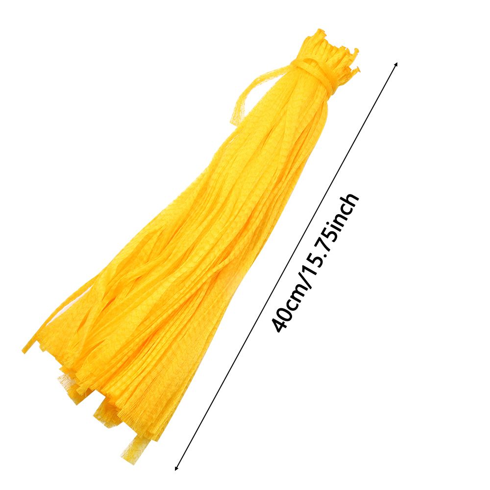 100 unids/pack tejido de Nylon bolsa de malla fuerte estirable plástico de 15 pulgadas Bolsa de malla reutilizable para frutas, verduras, hortalizas neto del paquete hebilla